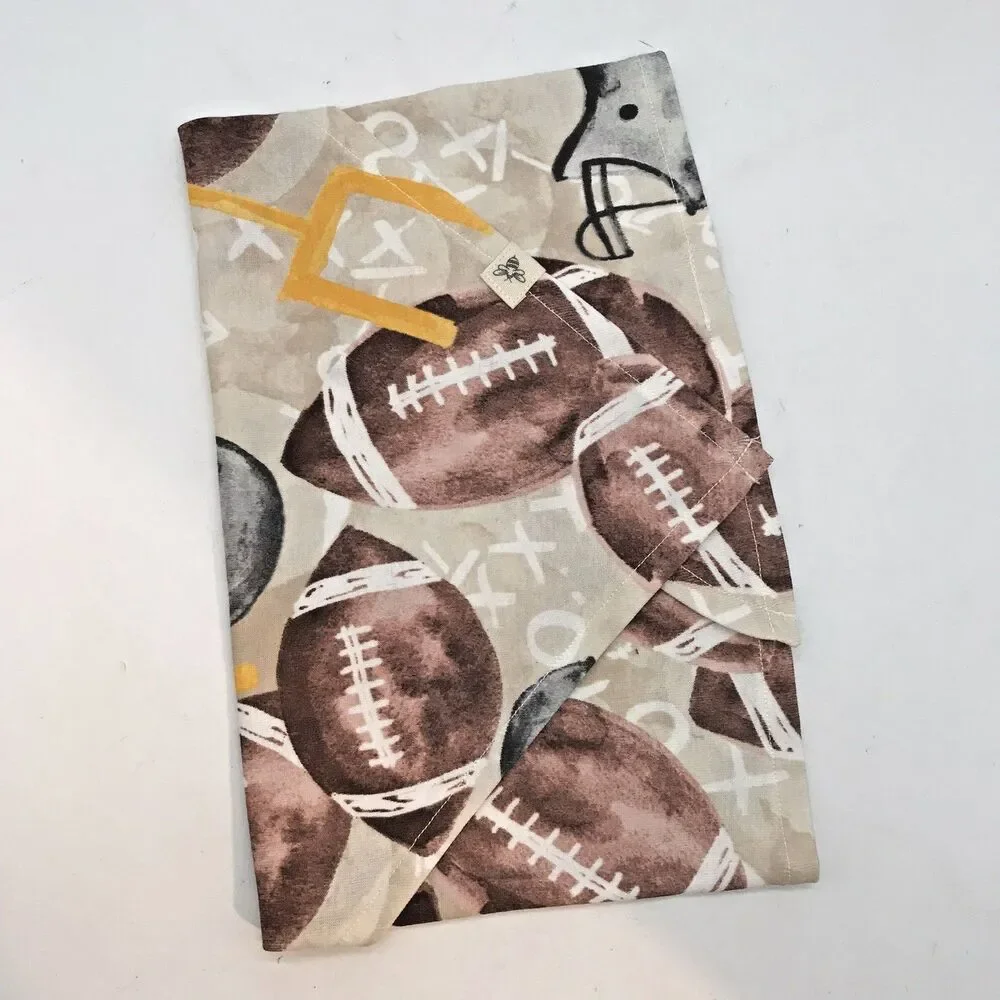 Burt’s Bees Football Season Dog Bandana Organic Cotton One Size 30x21x21